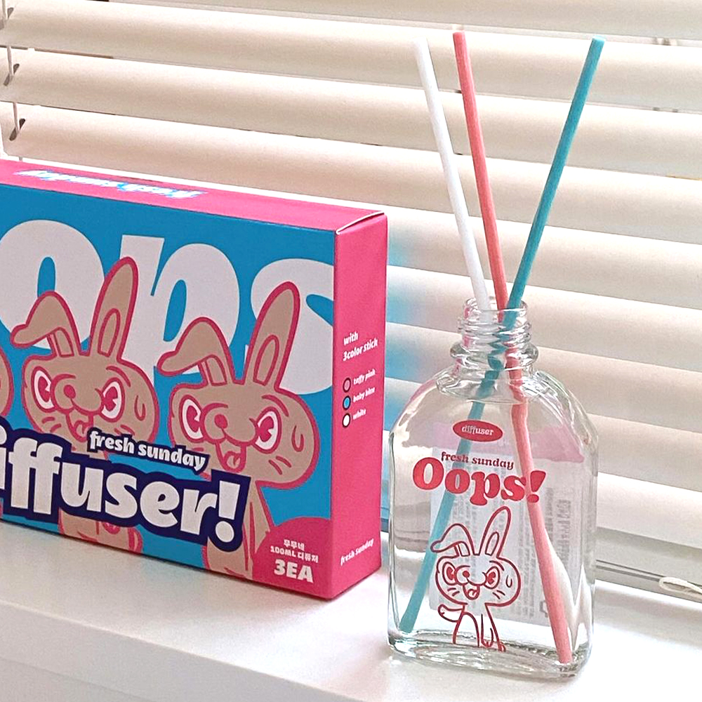 웁스 디퓨저 실내 방향제 화장실 대용량 인테리어 집들이선물 프레쉬선데이, 100ml, 3개 이미지 4