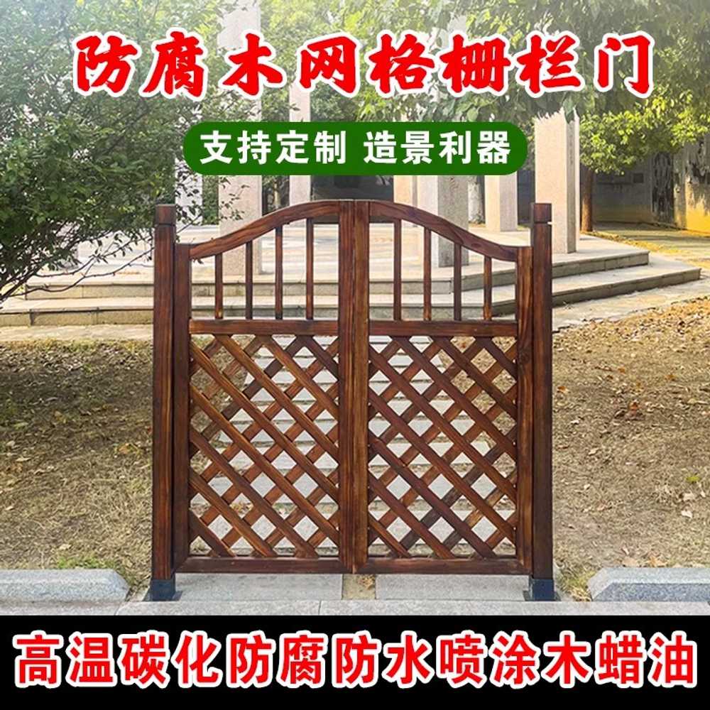 나무 대문 단독주택대문 시골집 농막 방부목 출입문 평바닥형 122x114cm - 상세 이미지 5