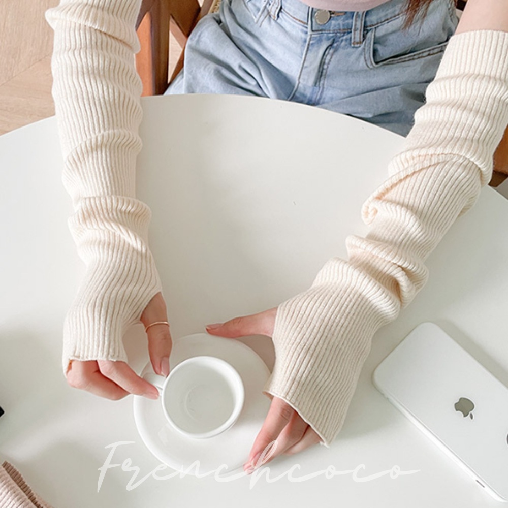 프렌치코코 가을 니트 무지 단색 핸드워머 팔토시 5color