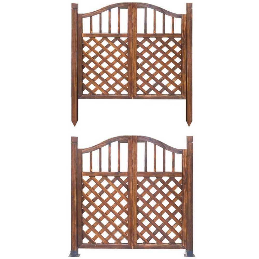나무 대문 단독주택대문 시골집 농막 방부목 출입문 평바닥형 122x114cm - 상품 이미지