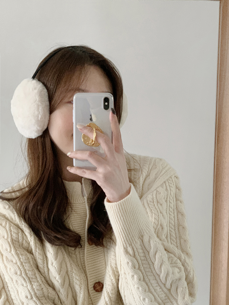 (국내제작) 부드러운 여성 방한 귀마개 털 겨울 귀마개 퍼 이어머프 귀덮개 방한 귀도리 - 상세 이미지 2