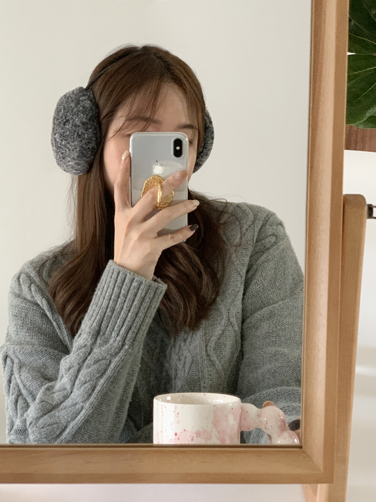 (국내제작) 부드러운 여성 방한 귀마개 털 겨울 귀마개 퍼 이어머프 귀덮개 방한 귀도리 - 상세 이미지 5