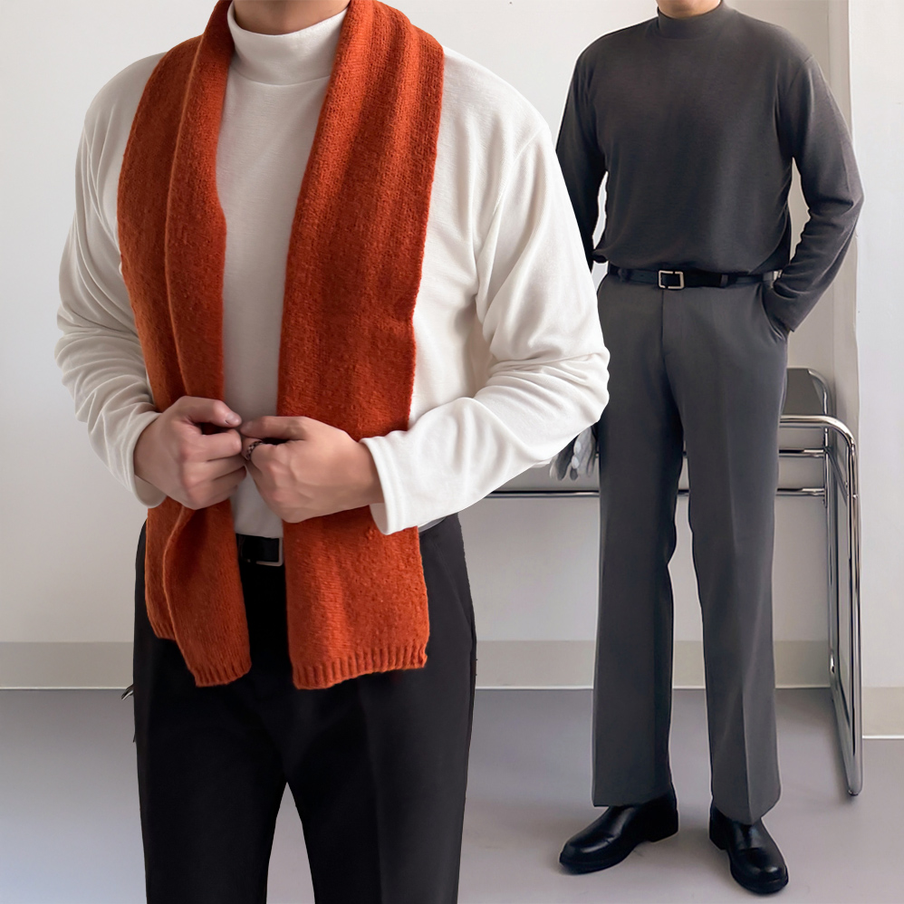 남자목티 반폴라티 반목티 머슬핏 - 상세 이미지 4