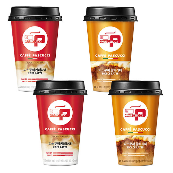 파스쿠찌 카페라떼 300ml 2개 + 돌체라때 300ml 2개 : 팀 어네스트