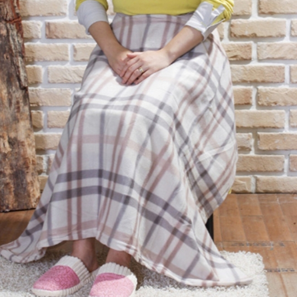 체크무늬 무릅담요 사무실 학생 치마담요 차량 기내이불