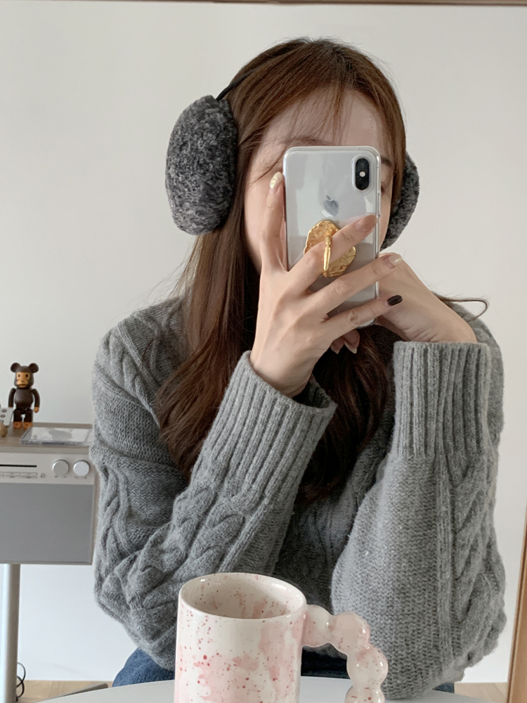 (국내제작) 부드러운 여성 방한 귀마개 털 겨울 귀마개 퍼 이어머프 귀덮개 방한 귀도리 - 상세 이미지 4