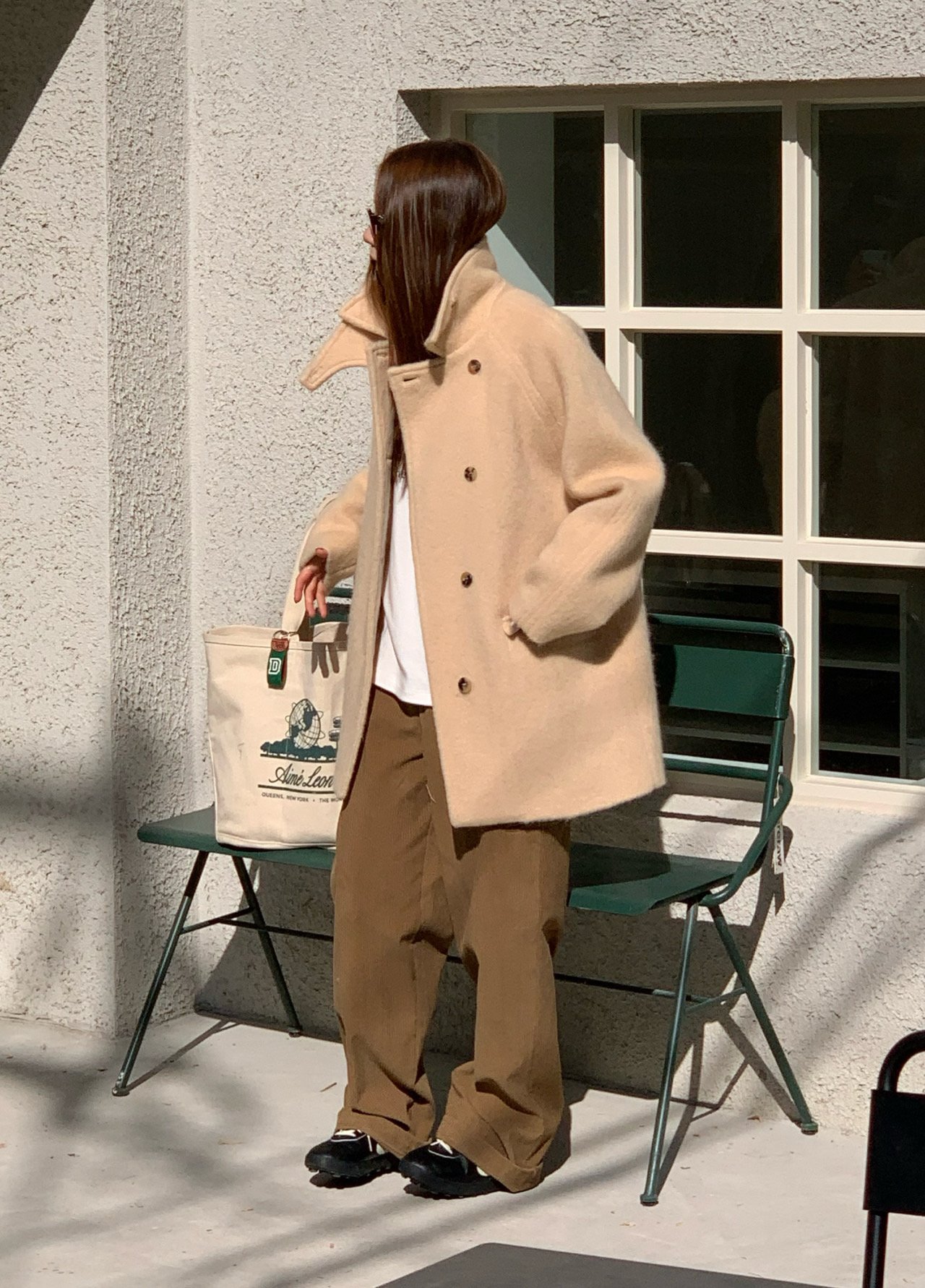 시어 울70 수리 알파카 비조 카라 하이넥 하프 코트 3color 상세 이미지 9