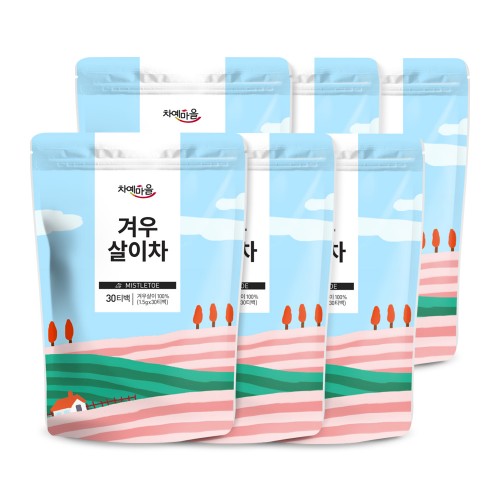차예마을 국내산 겨우살이차 티백 30개입, 6개 - 상품 이미지