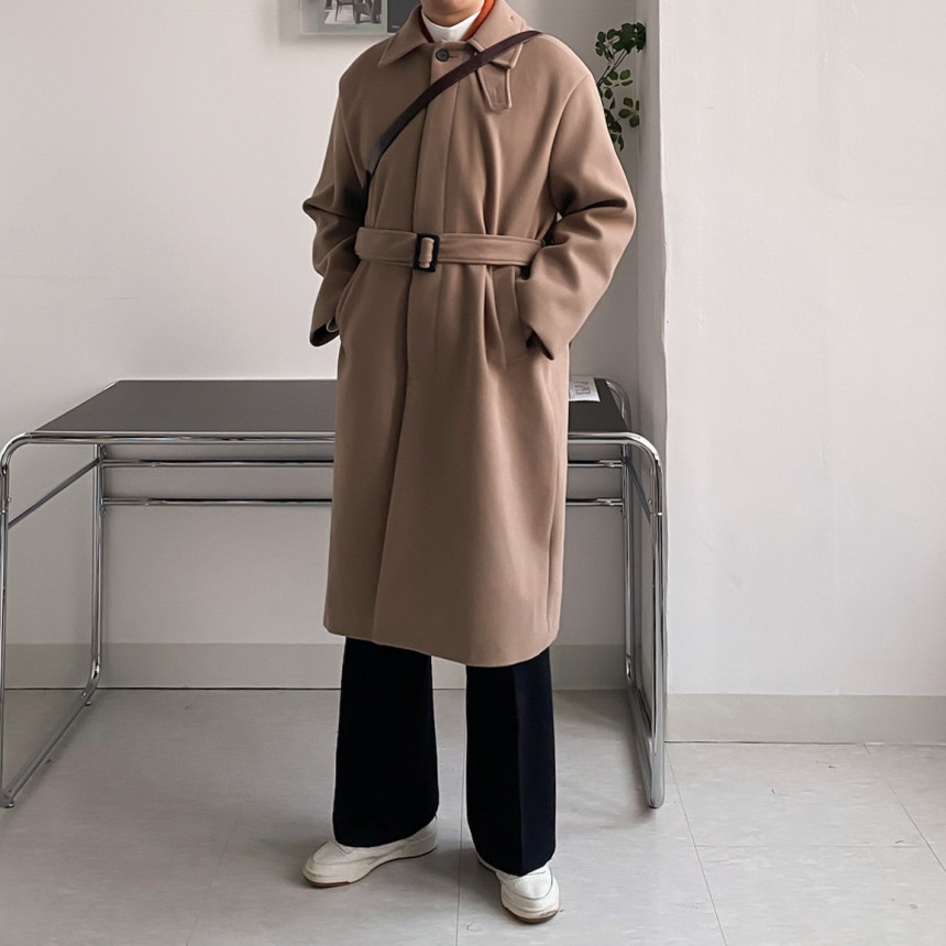 [당일출고/국내생산] 울 캐시라이크 롱 발마칸 코트 3color 오버핏 로브 123cm 상세 이미지 27