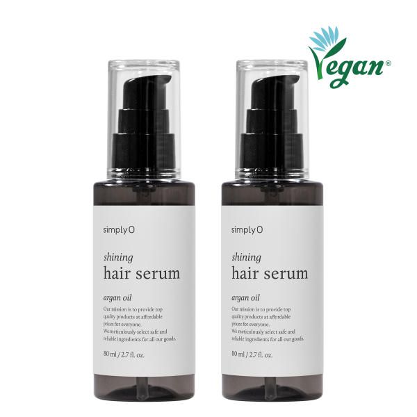 심플리오 샤이닝 아르간 오일 헤어 세럼 80ml 2개 : 포레하나상점
