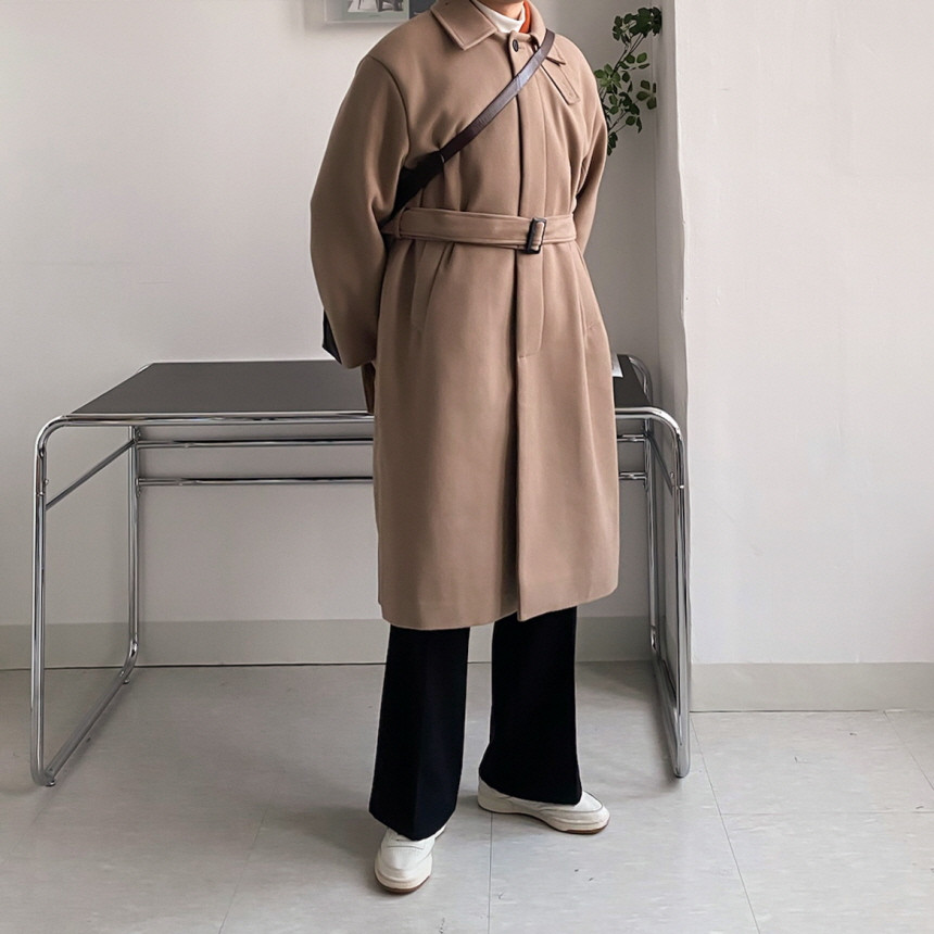 [당일출고/국내생산] 울 캐시라이크 롱 발마칸 코트 3color 오버핏 로브 123cm 상세 이미지 30
