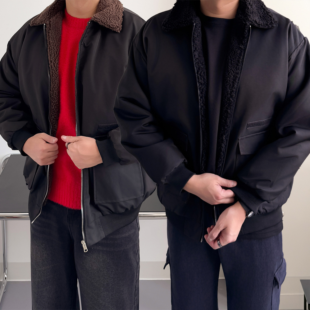 1+1 남자퍼자켓 남성양털자켓 - 상세 이미지 3
