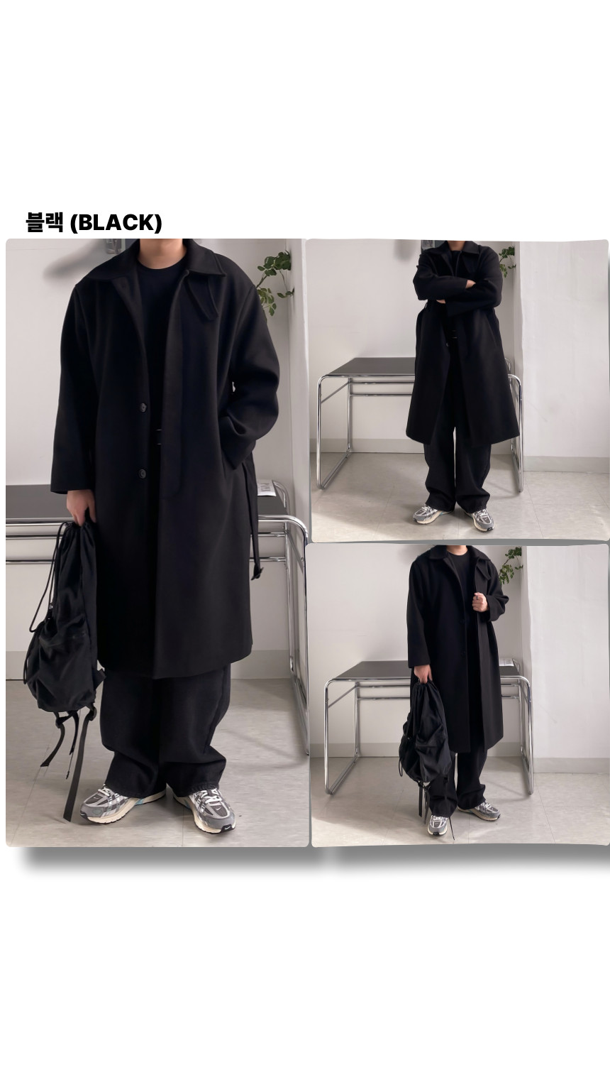 [당일출고/국내생산] 울 캐시라이크 롱 발마칸 코트 3color 오버핏 로브 123cm 상세 이미지 9