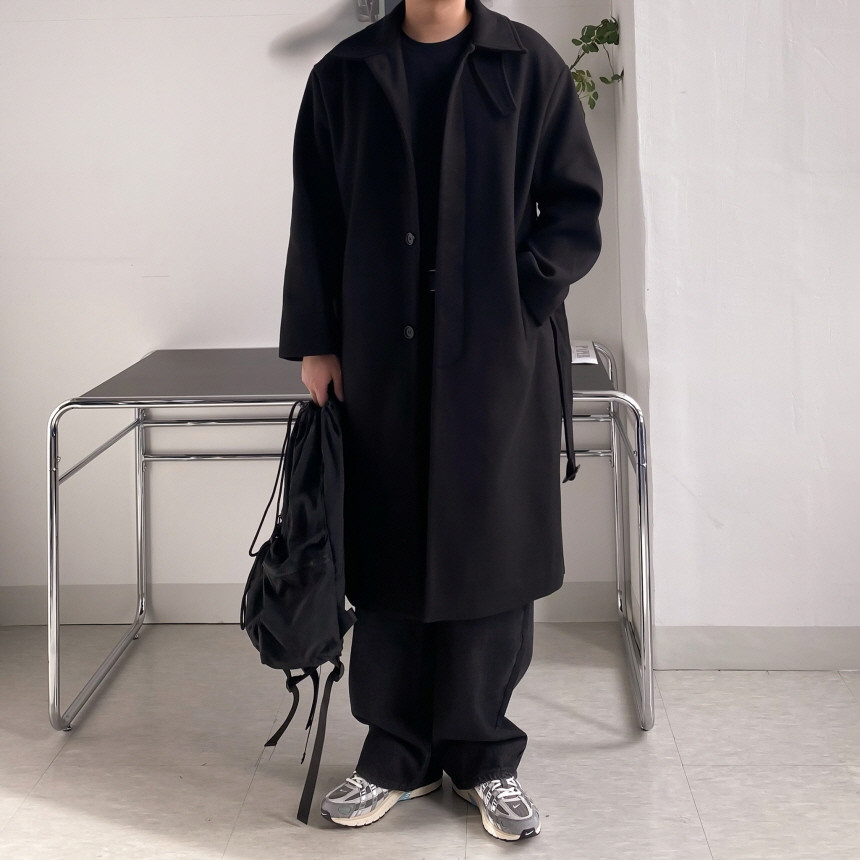 [당일출고/국내생산] 울 캐시라이크 롱 발마칸 코트 3color 오버핏 로브 123cm 상세 이미지 33