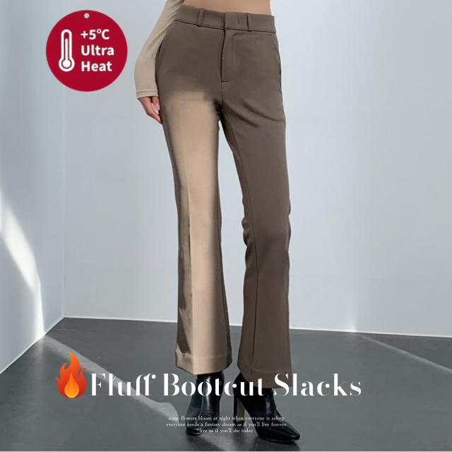 겨울 기모 슬랙스 부츠컷 하이웨스트 슬랙스 기장선택가능 - 상품 이미지