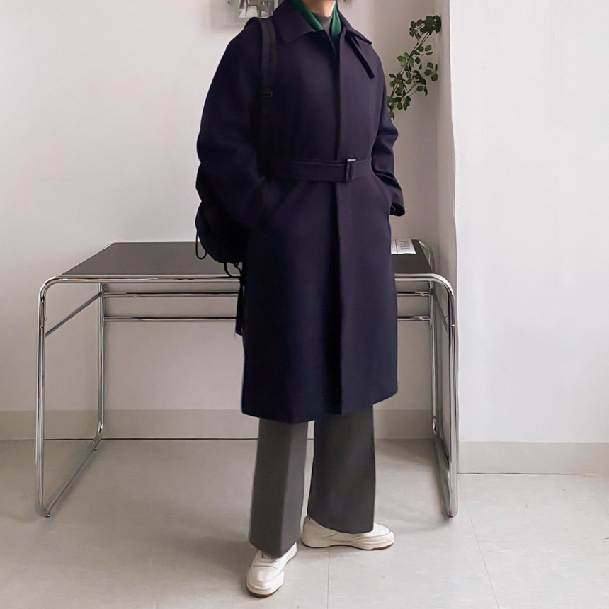 [당일출고/국내생산] 울 캐시라이크 롱 발마칸 코트 3color 오버핏 로브 123cm 상세 이미지 42