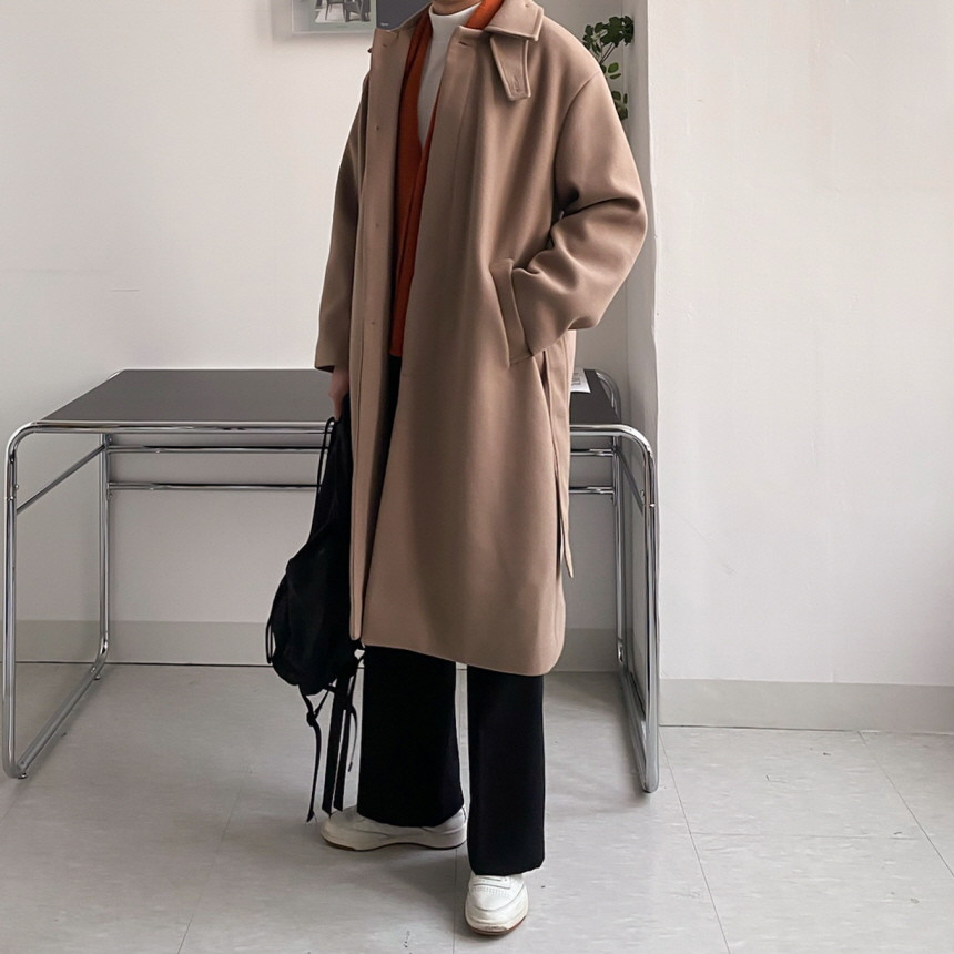 [당일출고/국내생산] 울 캐시라이크 롱 발마칸 코트 3color 오버핏 로브 123cm 상세 이미지 25