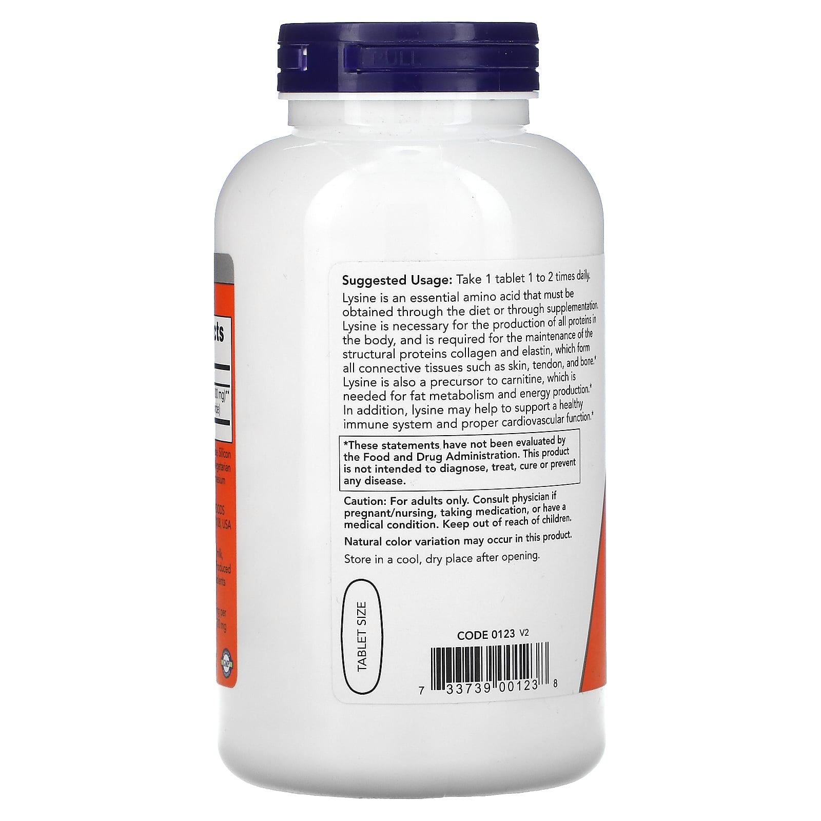 나우푸드 더블스트렝스 리신 라이신 1000mg 250정 x 2병 - 상세 이미지 3