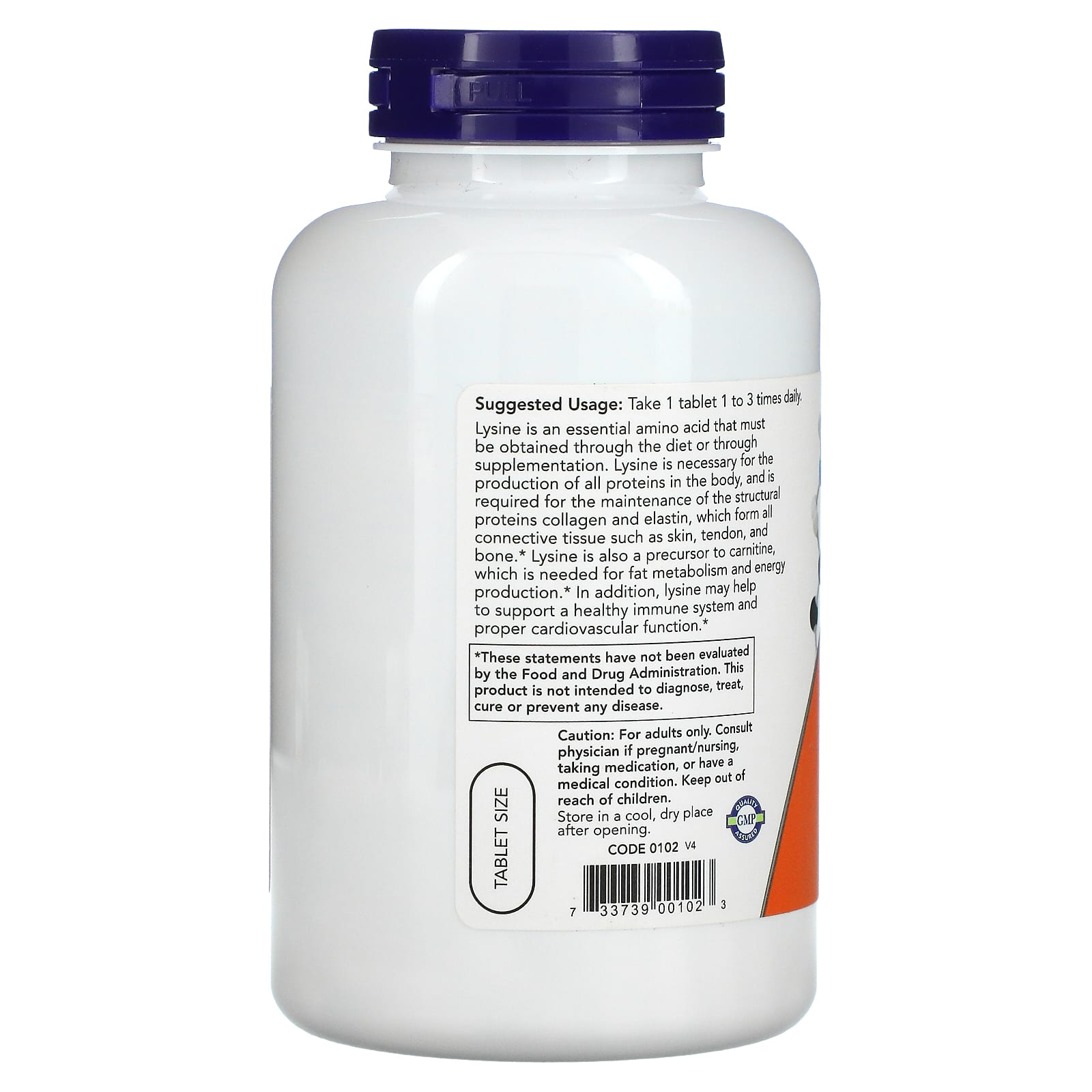 나우푸드 리신 라이신 500mg 250정 x 2병 - 상세 이미지 3