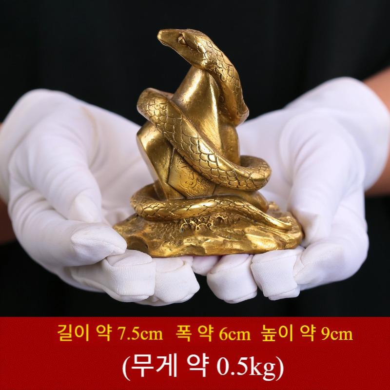 (소) 동으로 만든 행운 뱀 장식 뱀띠해 인테리어 용품 제물 돈 행운 복 장식 소품 십이지신 - 상품 이미지