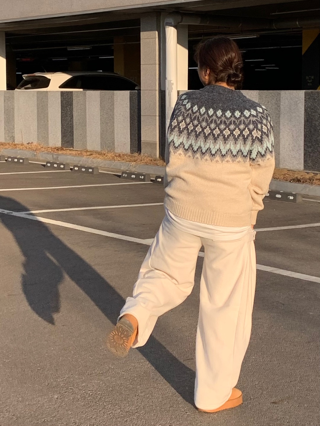 눈꽃 노르딕니트 빈티지 노르딕스웨터 오버핏 커플니트 이미지 8