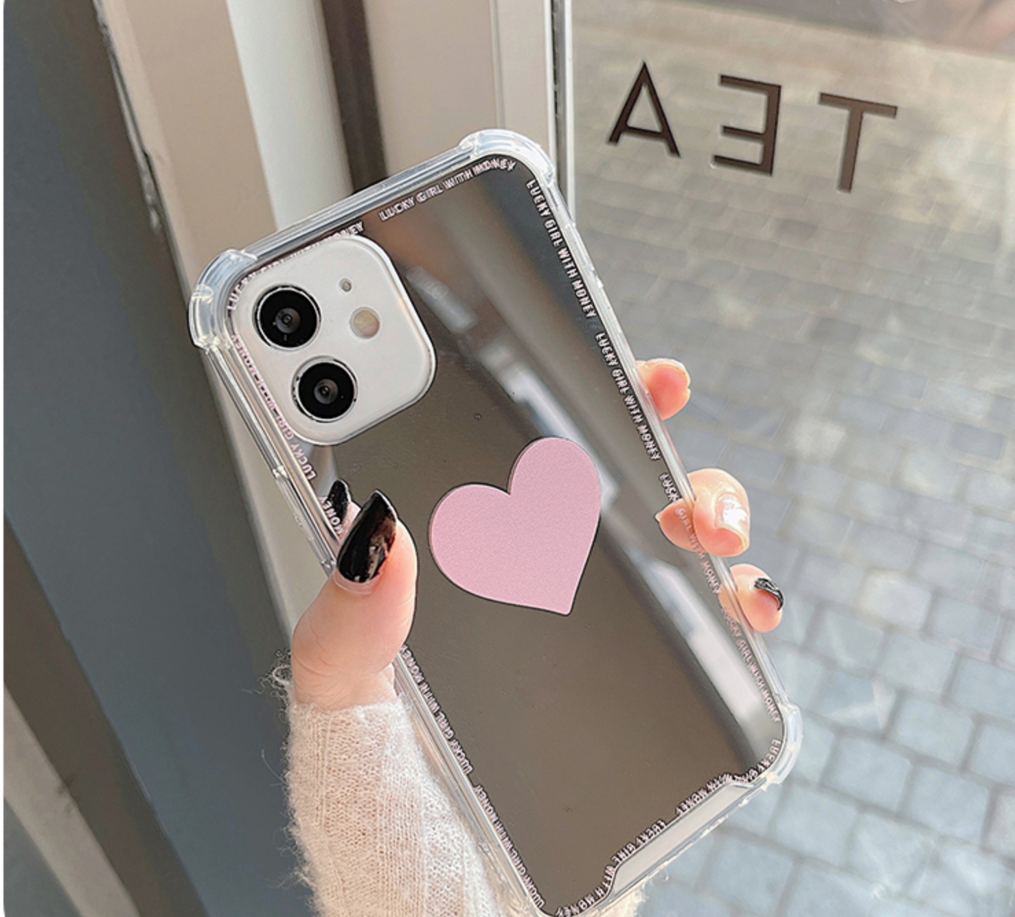 아이폰16 프로 맥스 케이스 미러 하트 플러스 - 상세 이미지 5