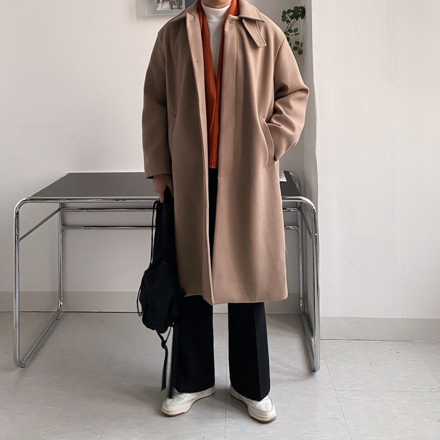 [당일출고/국내생산] 울 캐시라이크 롱 발마칸 코트 3color 오버핏 로브 123cm 상세 이미지 23