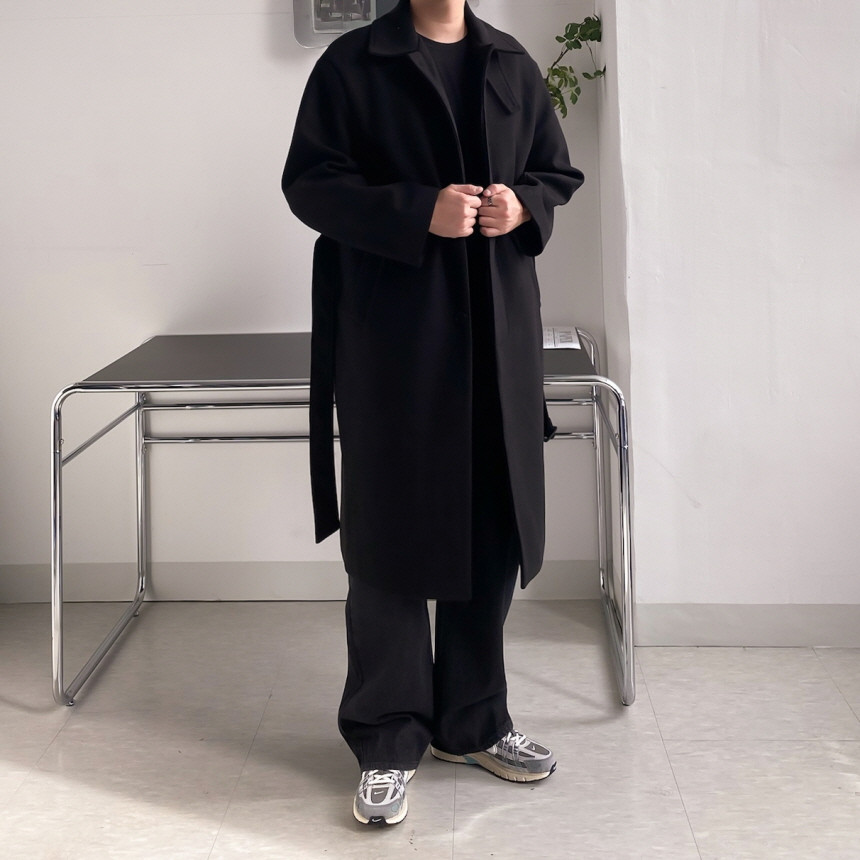 [당일출고/국내생산] 울 캐시라이크 롱 발마칸 코트 3color 오버핏 로브 123cm 상세 이미지 37