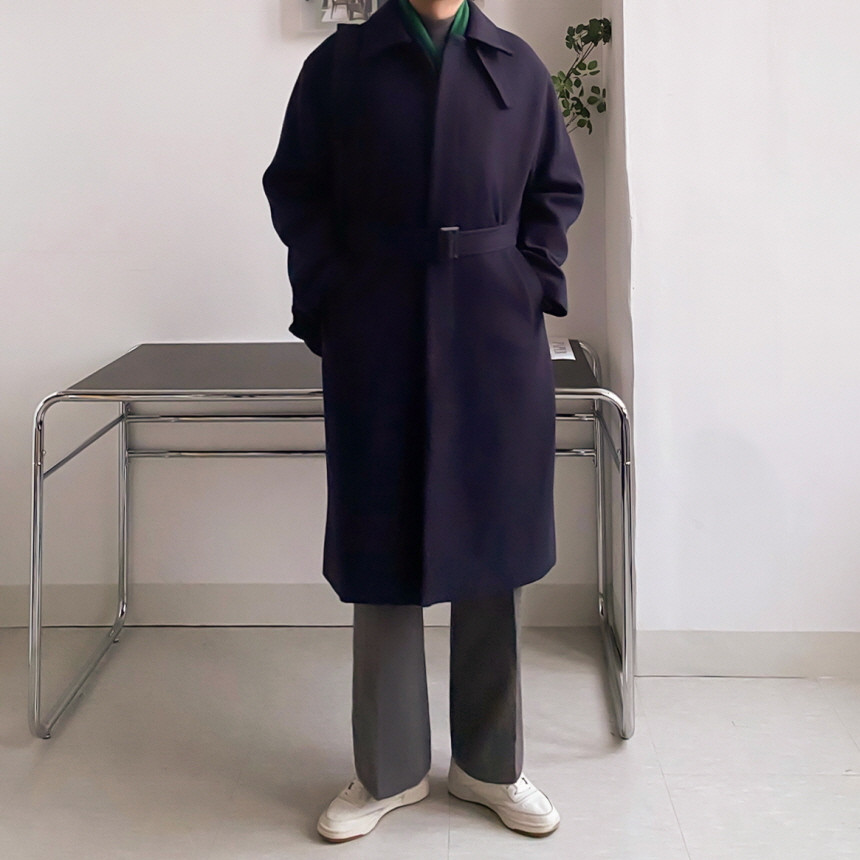 [당일출고/국내생산] 울 캐시라이크 롱 발마칸 코트 3color 오버핏 로브 123cm 상세 이미지 43