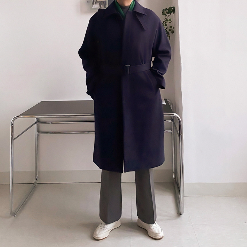[당일출고/국내생산] 울 캐시라이크 롱 발마칸 코트 3color 오버핏 로브 123cm 상세 이미지 41