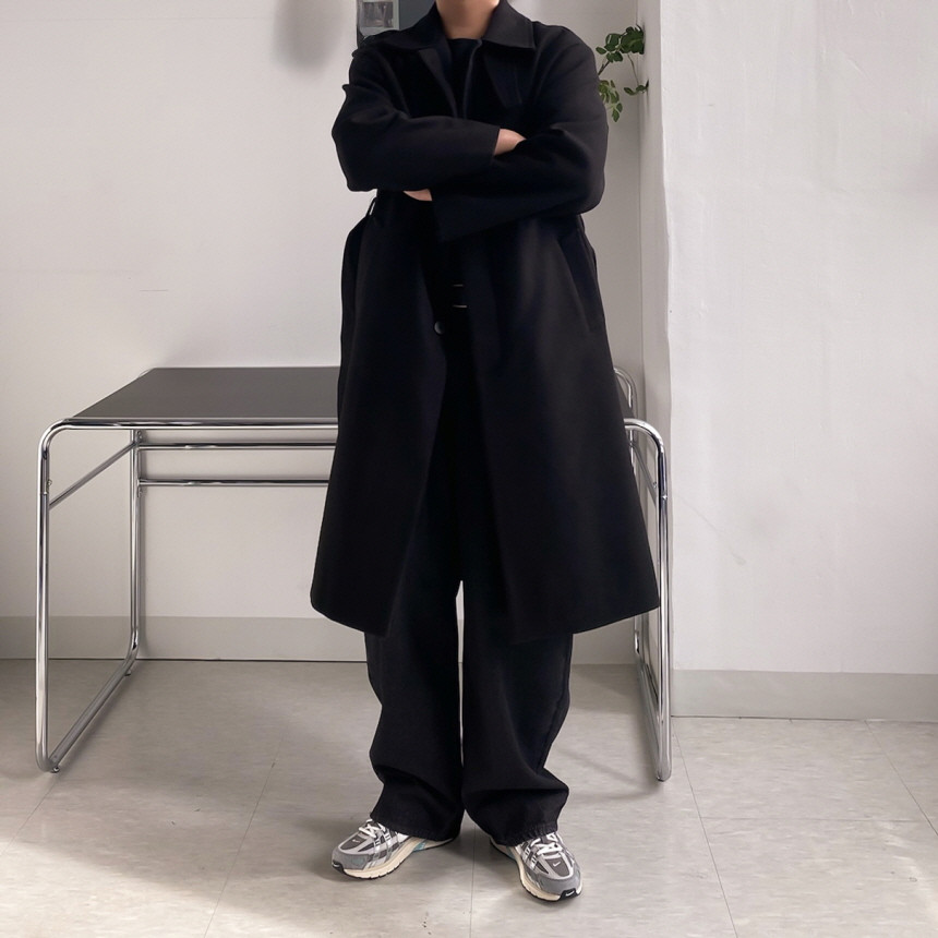[당일출고/국내생산] 울 캐시라이크 롱 발마칸 코트 3color 오버핏 로브 123cm 상세 이미지 38