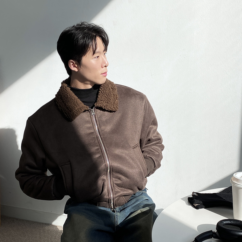 남자무스탕 남자스웨이드무스탕 - 상세 이미지 4