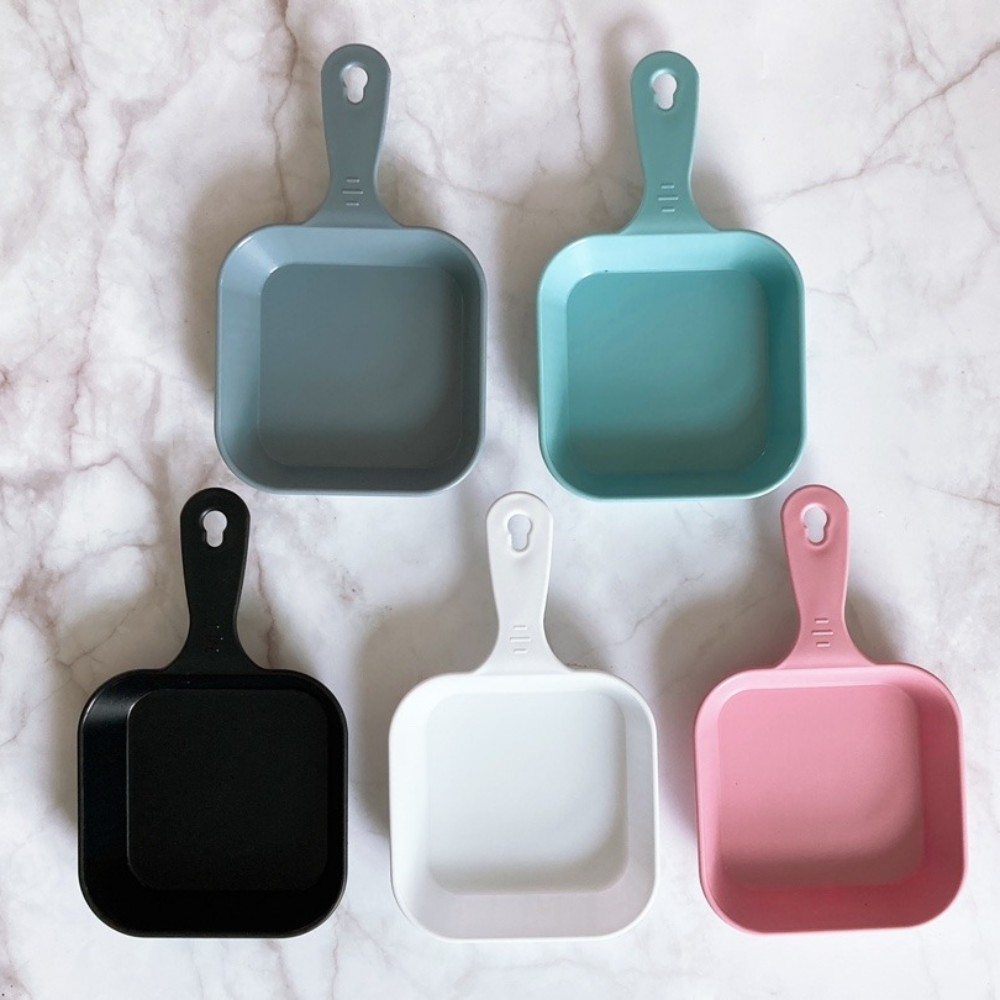 손잡이앞접시 먹방 캠핑접시 국내생산 사각 5종세트