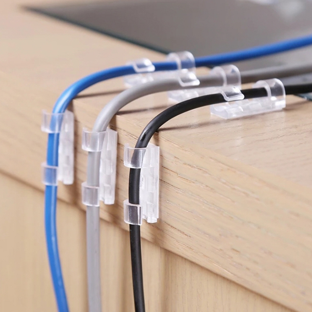 케이블정리 홀더 1개 선정리클립 전기선 고정 책상 벽 바닥 소형