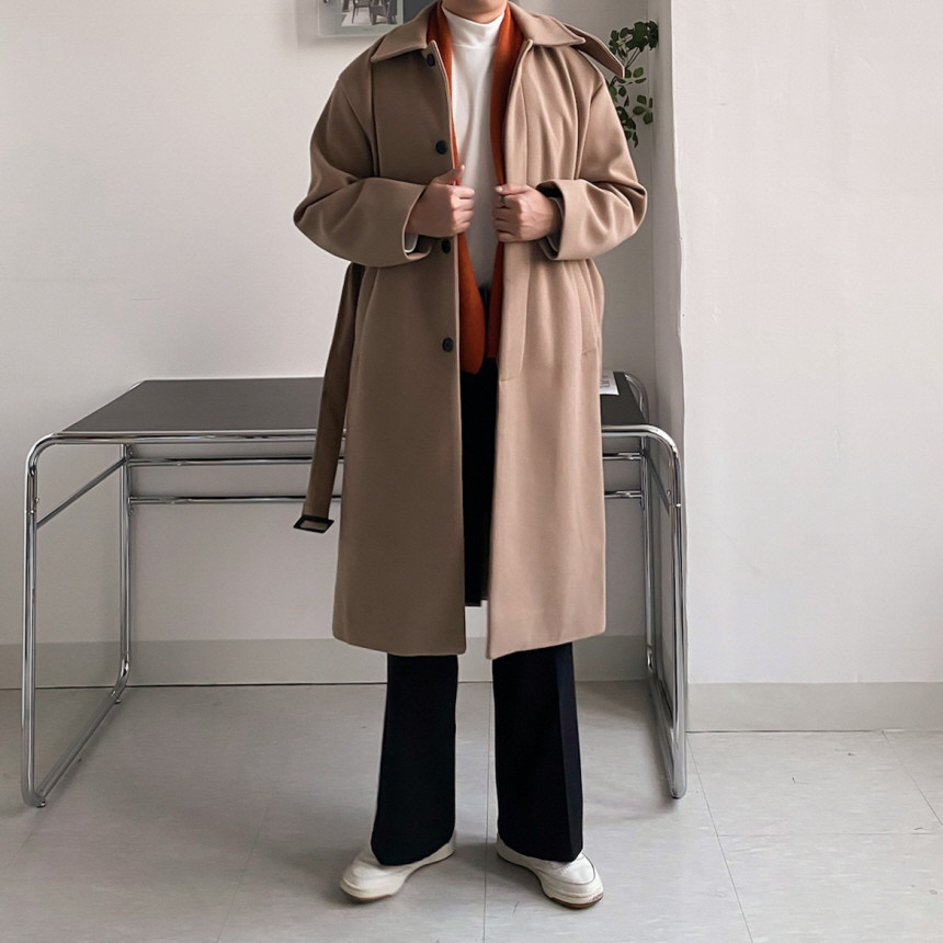 [당일출고/국내생산] 울 캐시라이크 롱 발마칸 코트 3color 오버핏 로브 123cm 상세 이미지 31