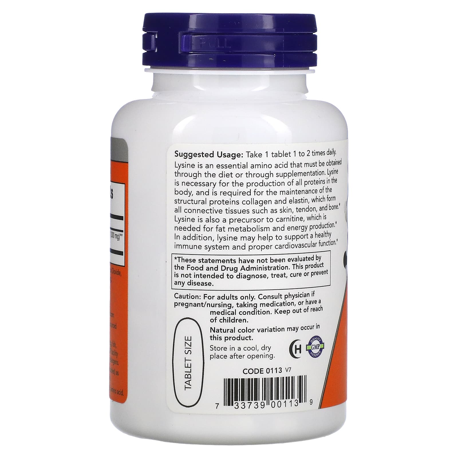 나우푸드 더블스트렝스 리신 라이신 1000mg 100정 x 2병 - 상세 이미지 3
