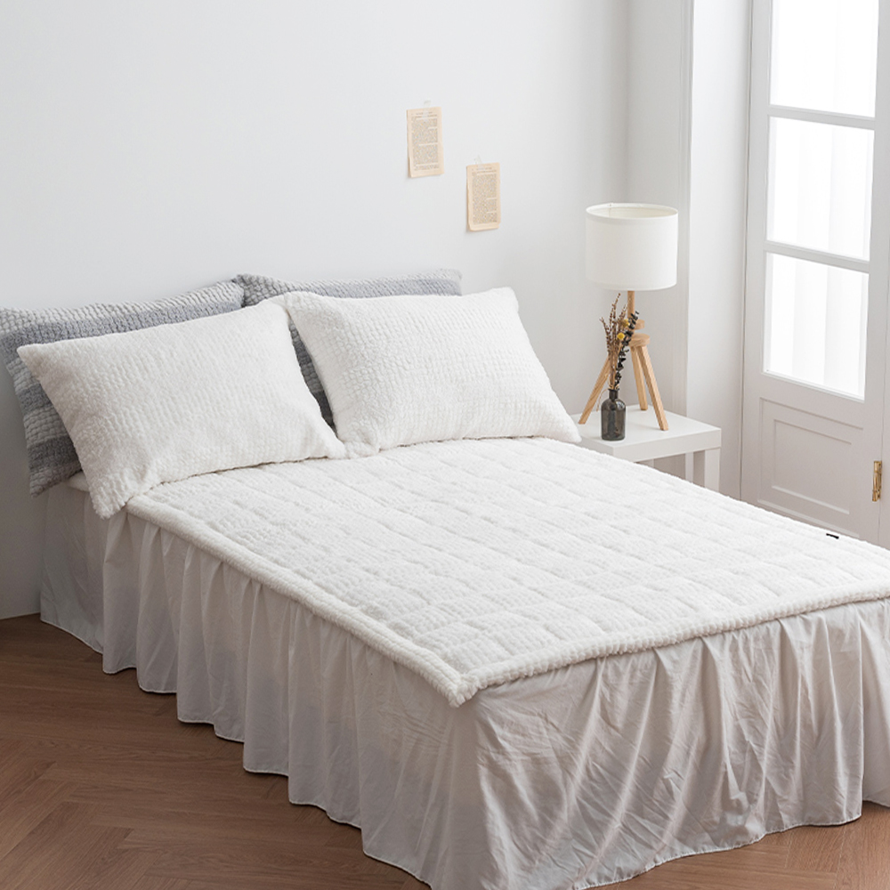 따뜻한 겨울패드스트라이프 극세사 겨울패드 미끄럼방지