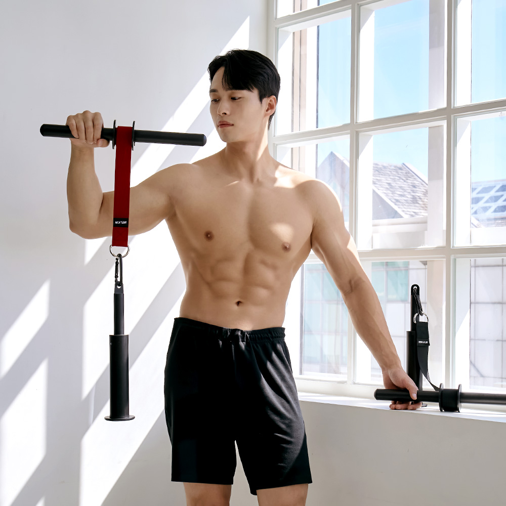 멜킨 추감기 전완근 몰튼 리스트롤러 팔뚝 손목 강화 운동기구 완력기 악력 경량원판 벨트형 이미지 7