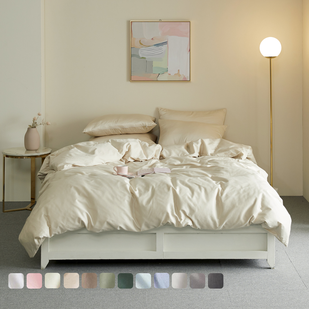 60수 순면100% 솔리드 호텔 이불커버 Q 제품 이미지