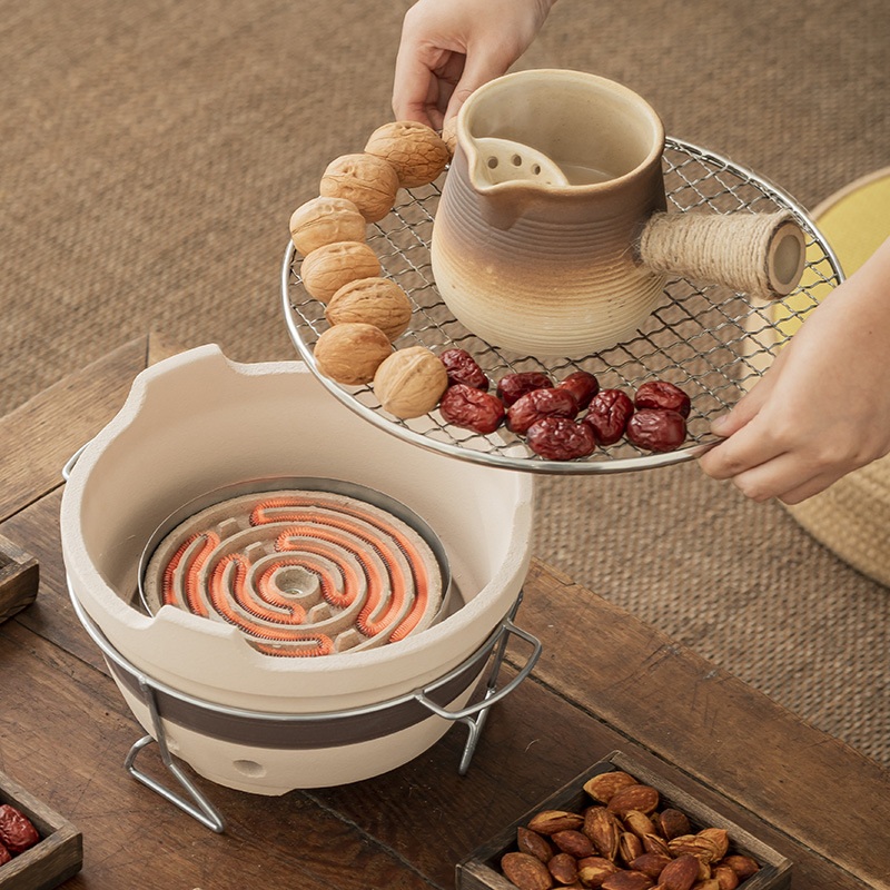 전기 도자기 화로 고온내성 인테리어 화로 캠핑 바베큐 화로