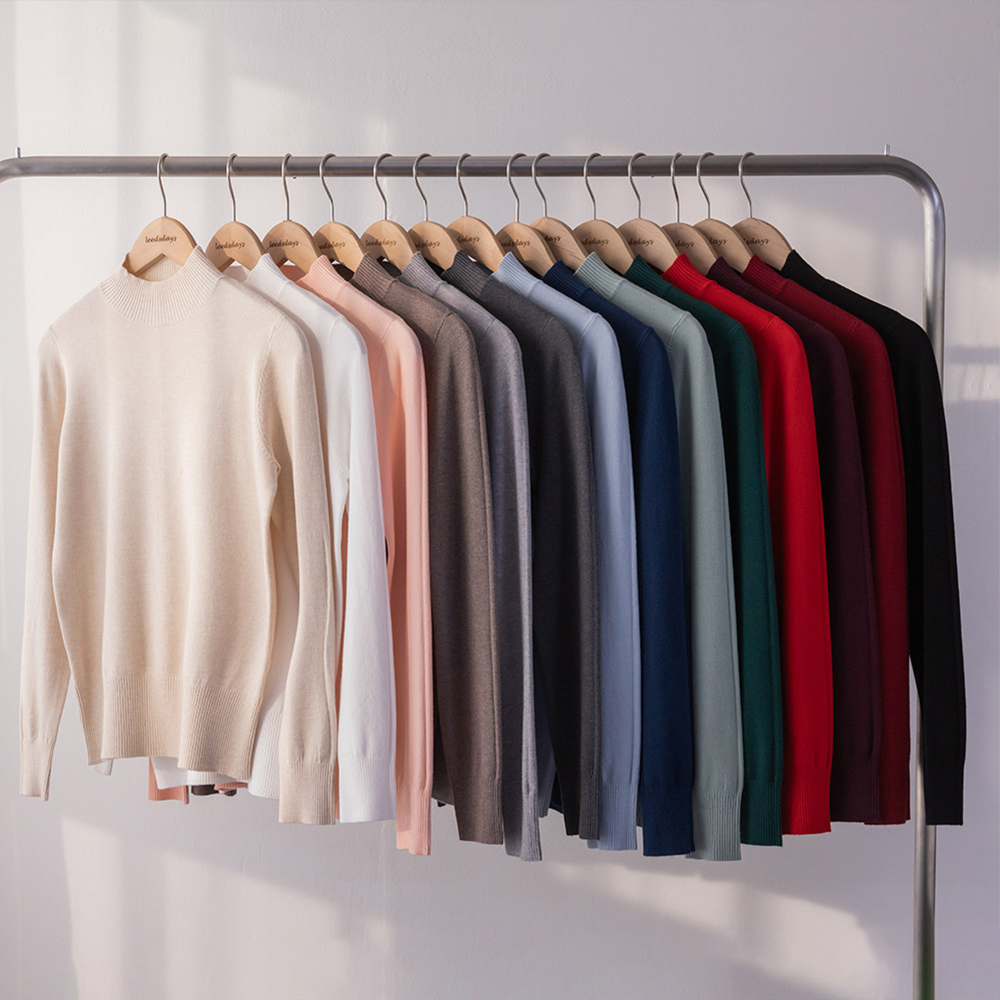 소프팅 비스코스 베이직 반목 니트 제품 이미지