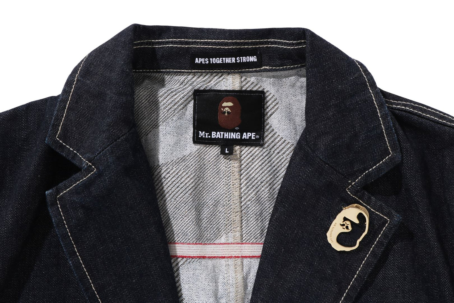 베이프 자켓 DENIM BLAZER 7K80-140-310 - 상세 이미지 3