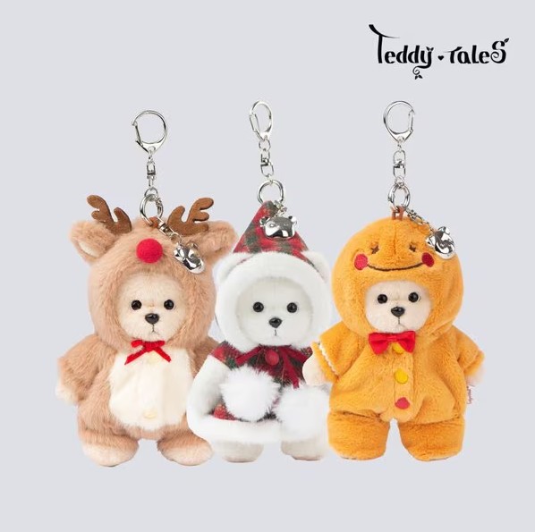 레나베어 크리스마스 XS 곰 돌이 인형 키링 세트 집들이 선물 생일 신혼부부 선물 인테리어 소품 애착인형