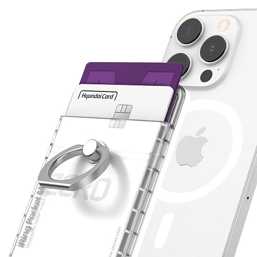 아이링 포켓매그 맥세이프 카드지갑 핸드폰 거치대 스탠드 2장 수납 제품 이미지