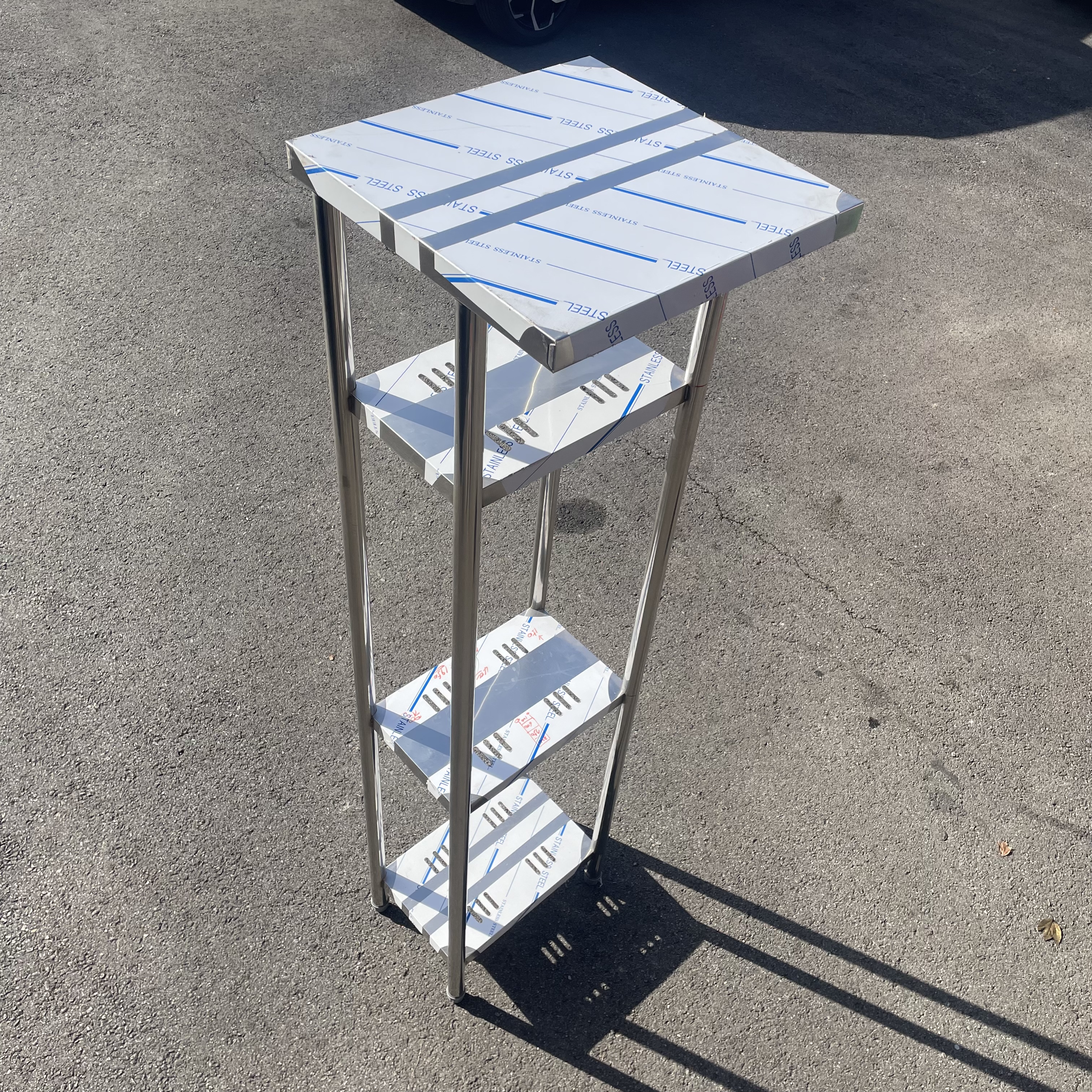 500x500x1950 4단 다단식 업소용 스텐 선반 작업대