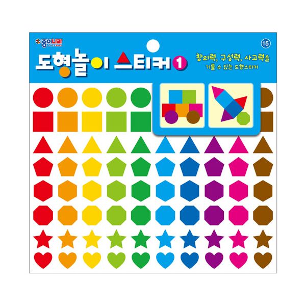 종이나라 도형나라스티커1/037639/3매입/도형 : 준비물닷컴-대성문구