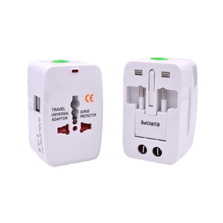 하나로OK 듀얼 USB포트 여행용 어댑터 돼지코 110V-240V 미국 EU UK AU플러그 올인원 - 상세 이미지 3
