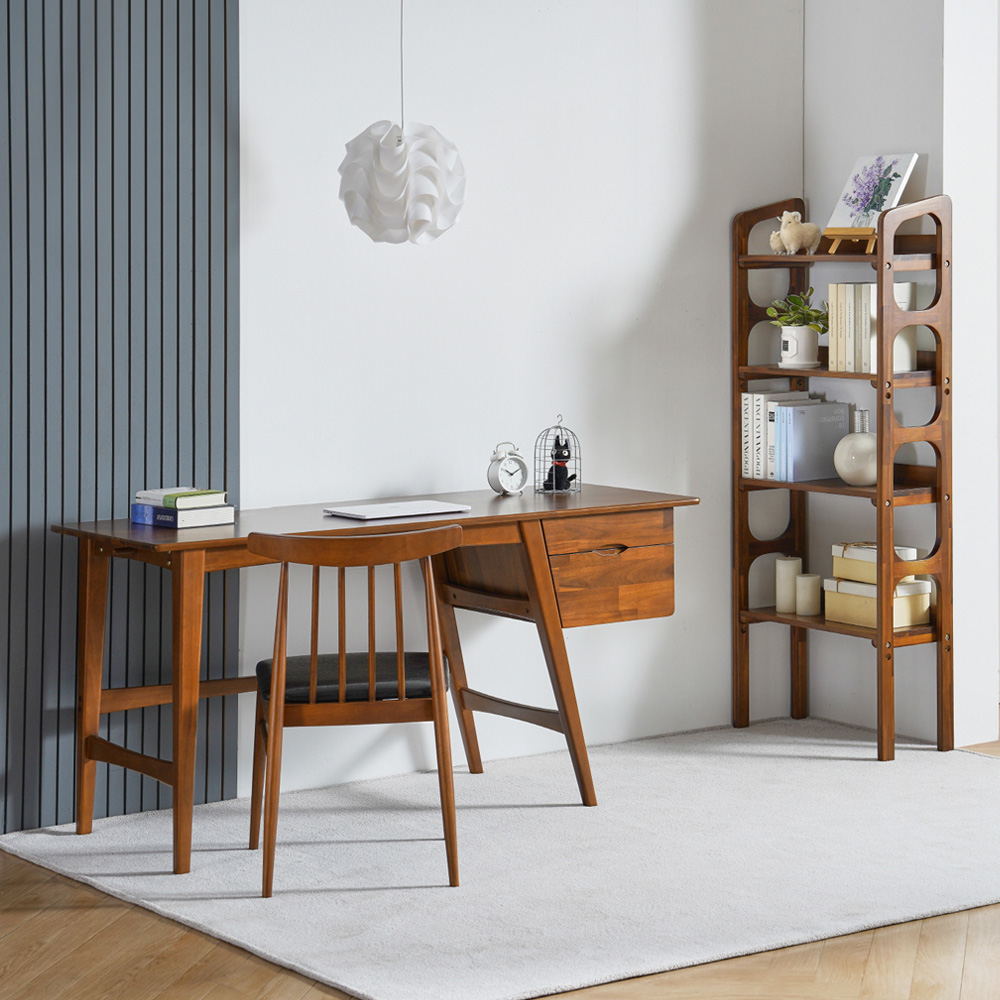 E스마트 오피스 데스크 중고등학생 대학생 원목 책상 1800x600mm, 월넛 이미지 8