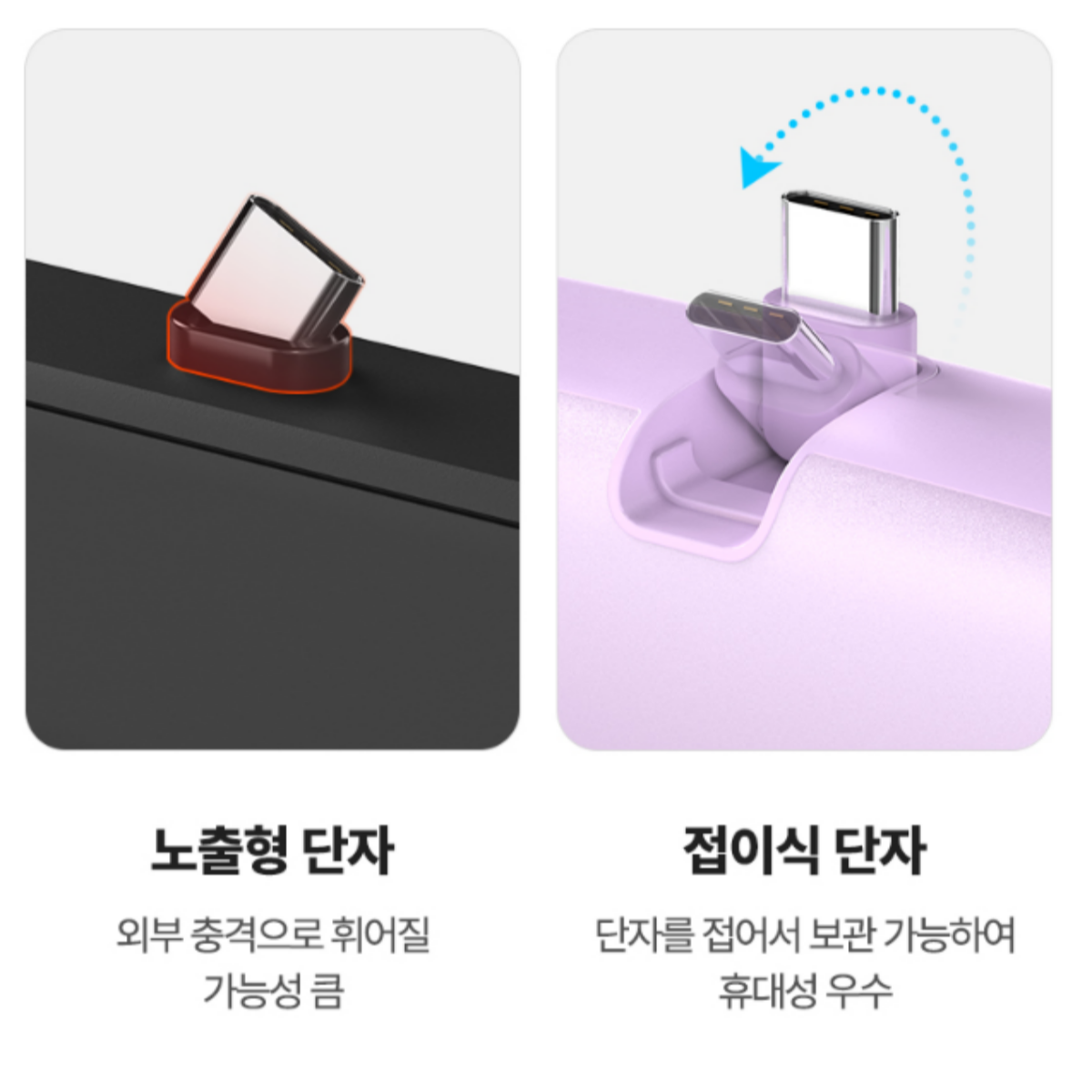 최대 13시간 발열 충전식 손난로 도킹형 보조배터리 충전형 전기 손난로 핫팩 C타입 - 상세 이미지 4