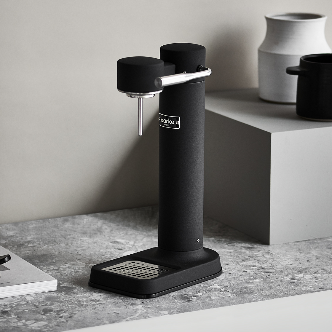 아르케 카보네이터3 스웨덴 탄산수 제조기 올스테인리스 매트블랙